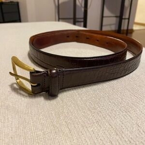 Coach women’s Brown Leather Belt with Gold Buckle Calfskin 36” 5903
